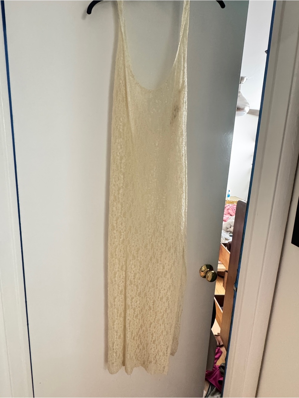 Vintage Victoria Secret Gold Label Sheer Lace Maxi Dress